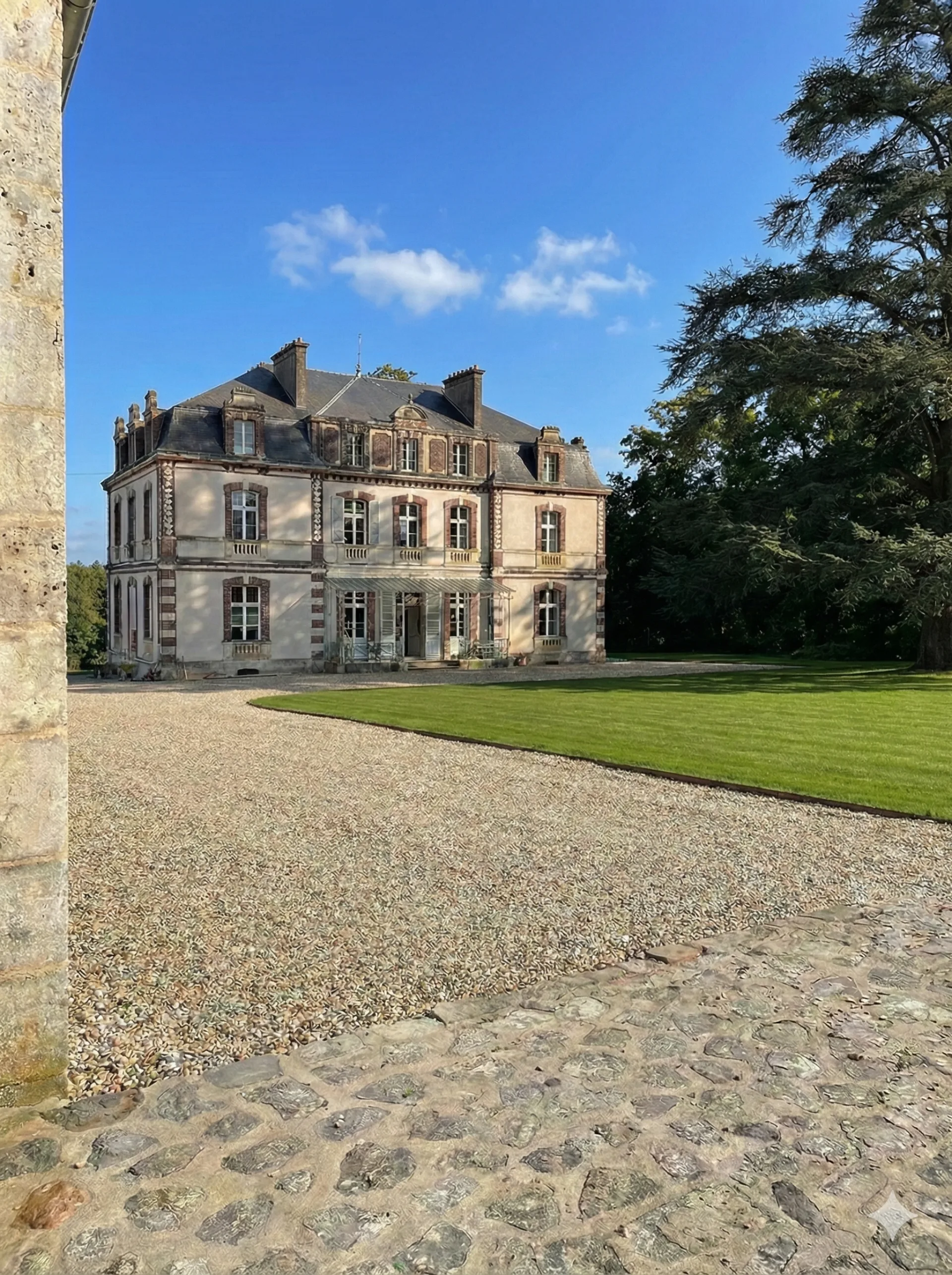 Château de la Fontaine vu depuis le parc de 7 hectares
